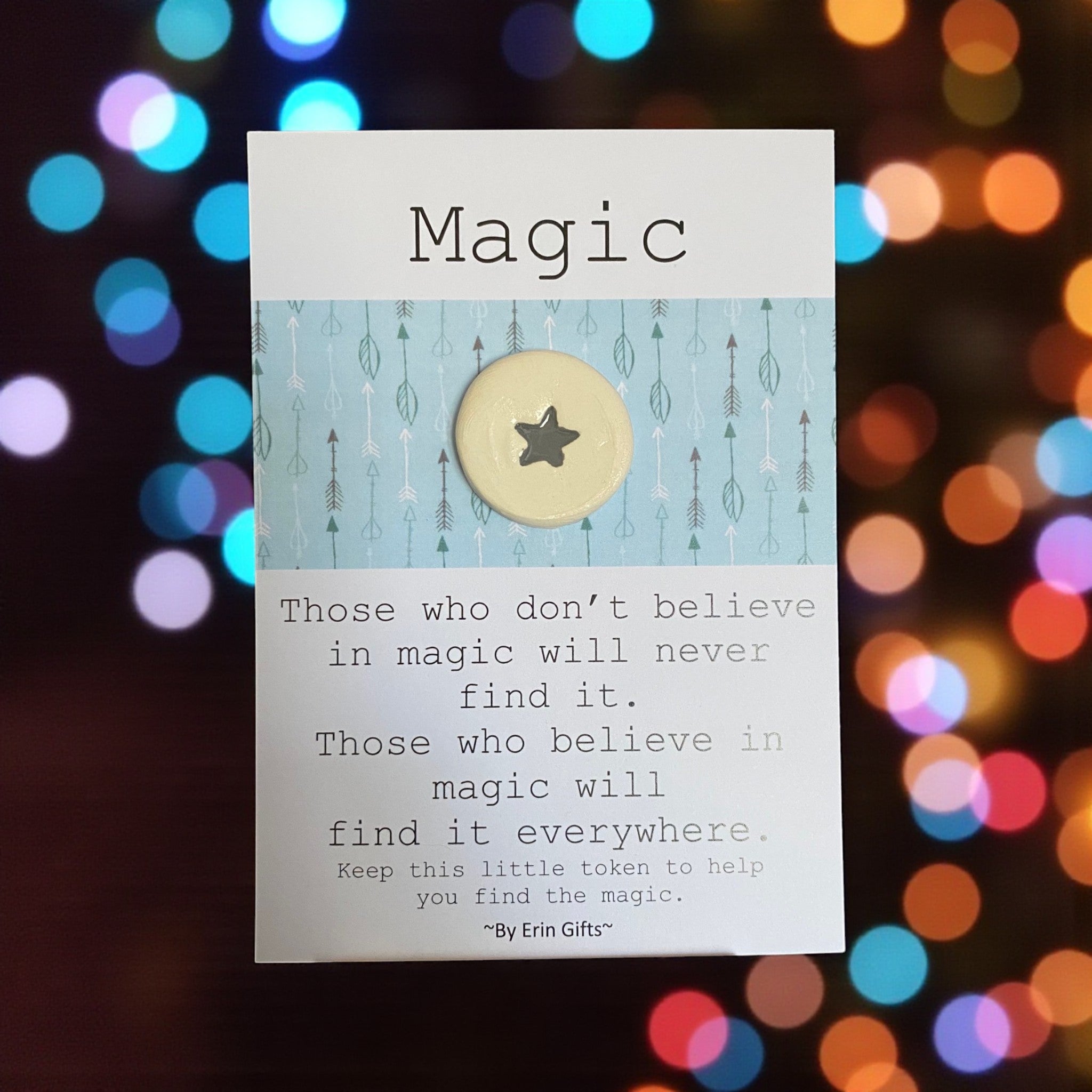 Magic  Ceramic Wish Token and Card