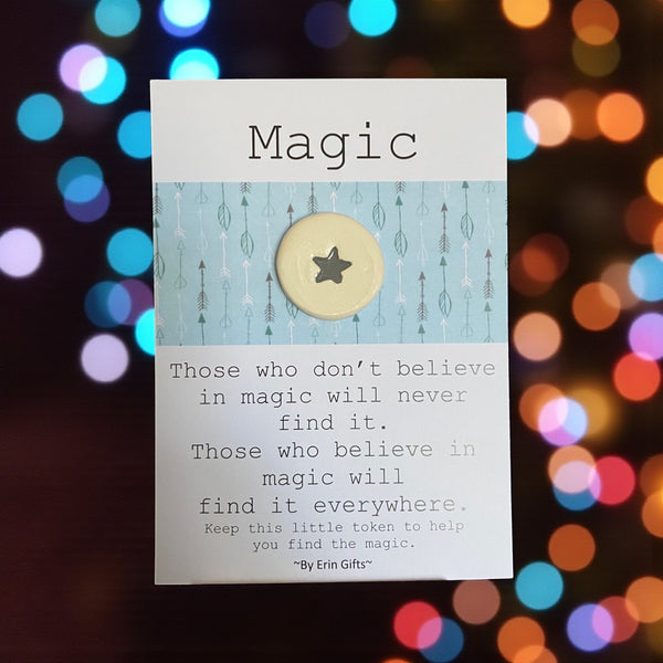 Magic  Ceramic Wish Token and Card