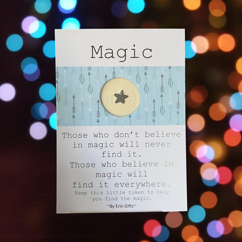 Magic  Ceramic Wish Token and Card