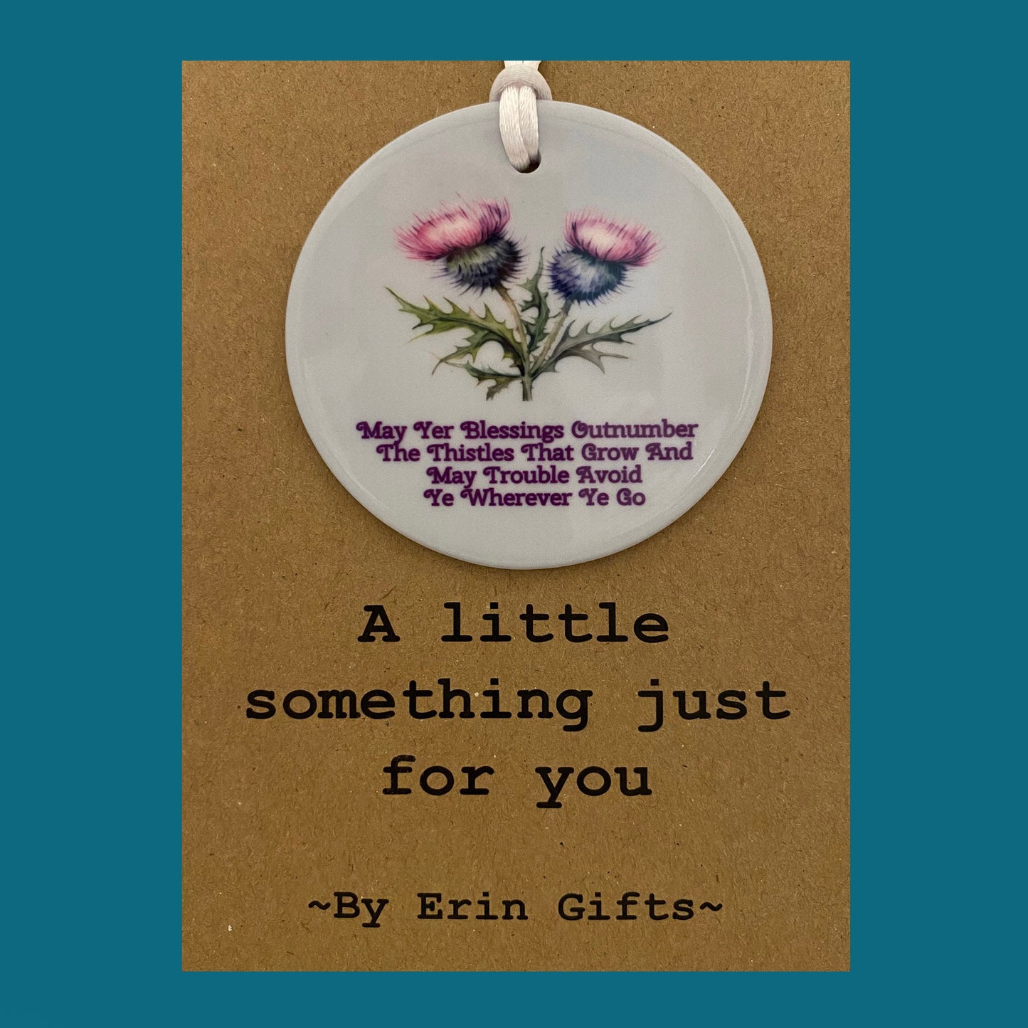 May Yer Blessings... -  A Little Something Card and Ceramic Keepsake gift