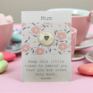 Mum  Ceramic Wish Token and Card