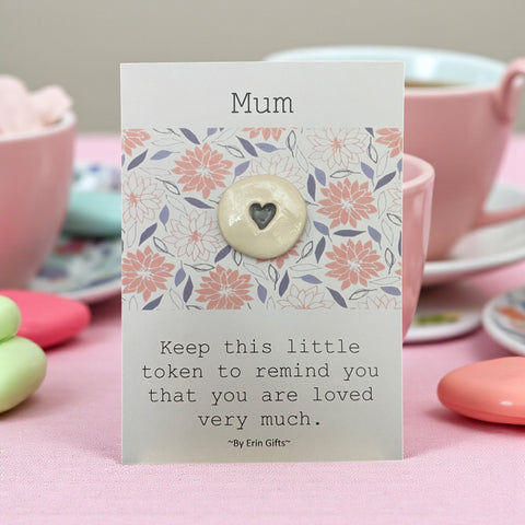 Mum  Ceramic Wish Token and Card