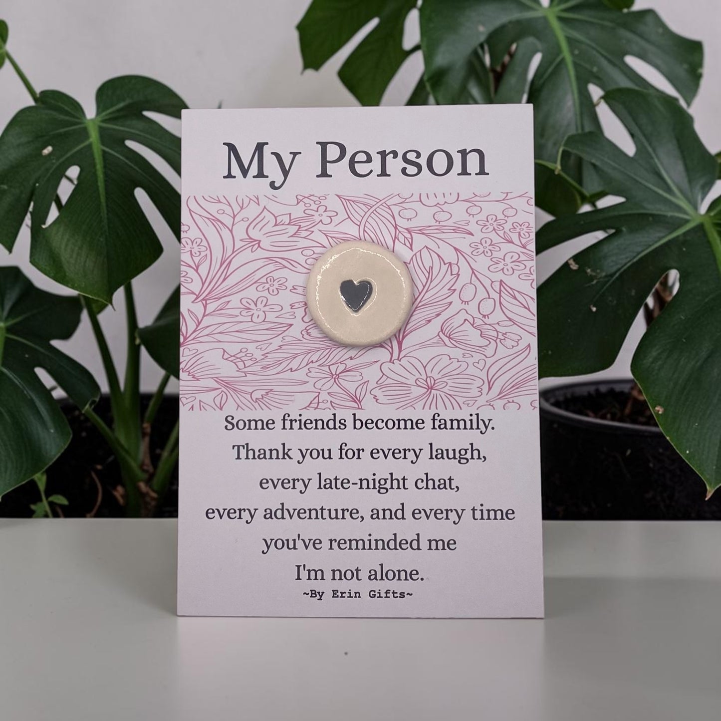 ' My Person ' Ceramic Wish Token and Card