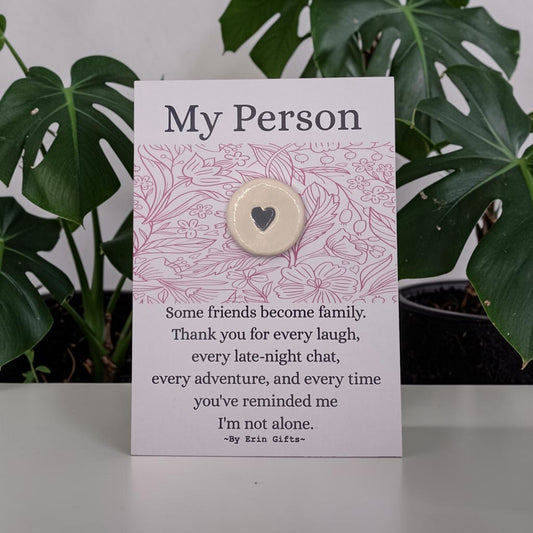 ' My Person ' Ceramic Wish Token and Card
