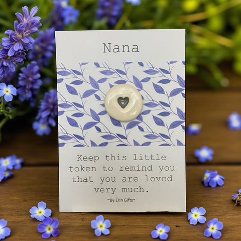 Nana  Ceramic Wish Token and Card