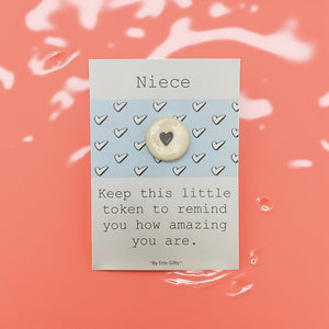 Niece   Ceramic Wish Token and Card