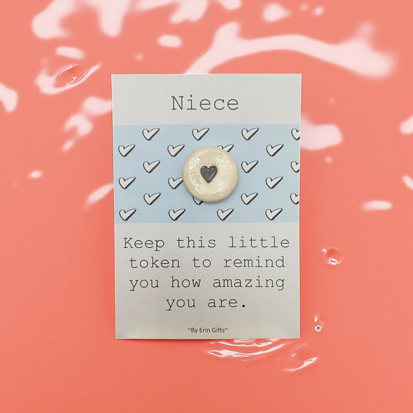 Niece   Ceramic Wish Token and Card