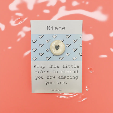 Niece   Ceramic Wish Token and Card