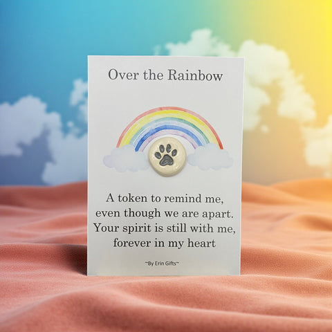 Over the Rainbow  Ceramic Wish Token and Card