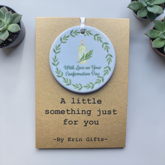 Confirmation Day  A Little Something Card and Ceramic Keepsake gift (Copy)
