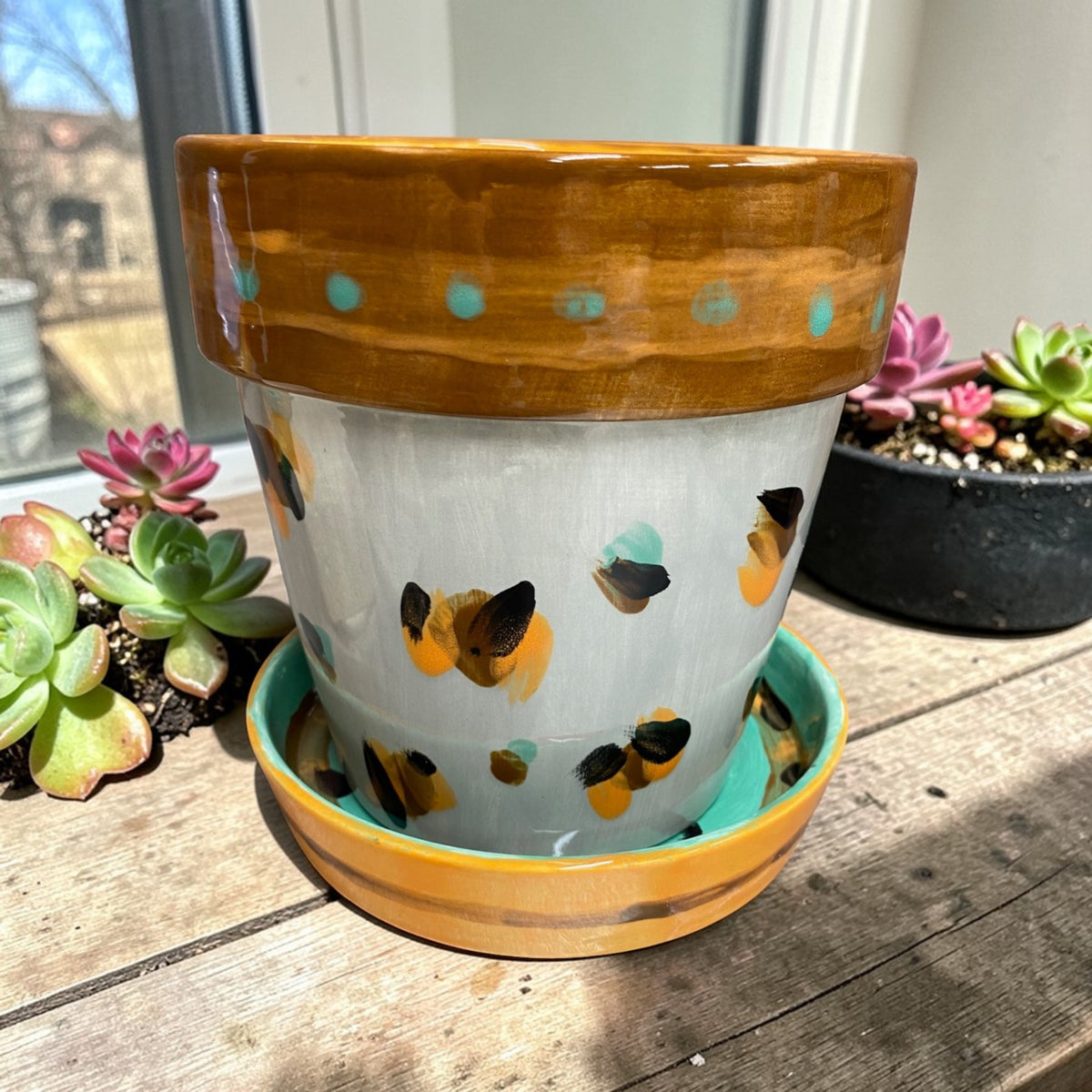 Plant Pot and Saucer Set