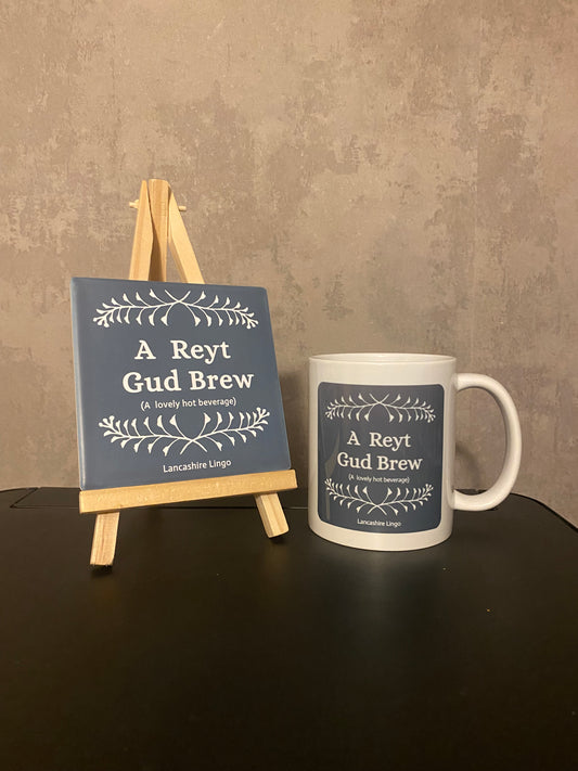 A Reyt Gud Brew  Mug and Coaster