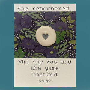 She Remembered... Ceramic Wish Token and Card