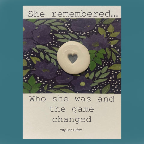 She Remembered... Ceramic Wish Token and Card