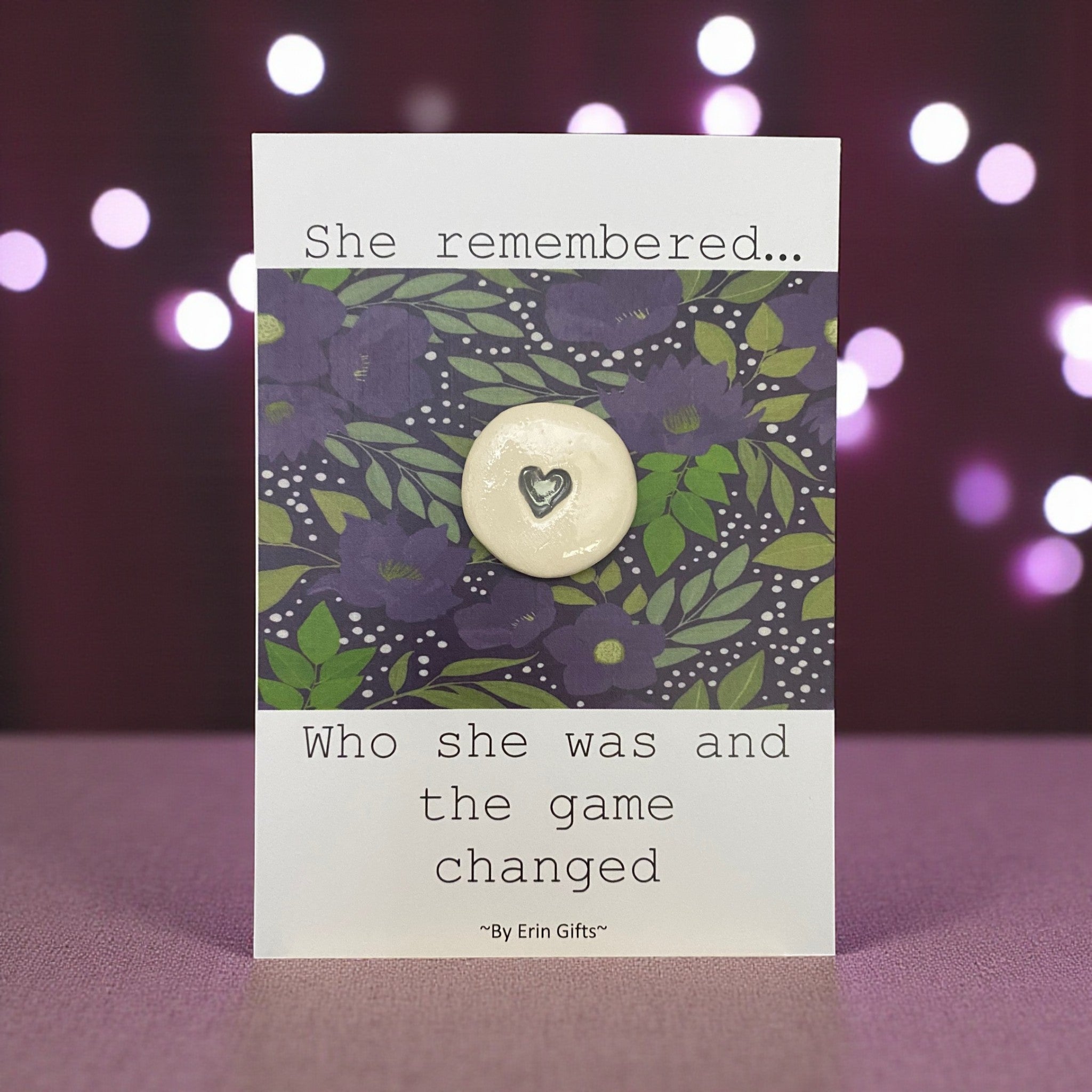 She Remembered... Ceramic Wish Token and Card