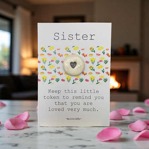 Sister   Ceramic Wish Token and Card