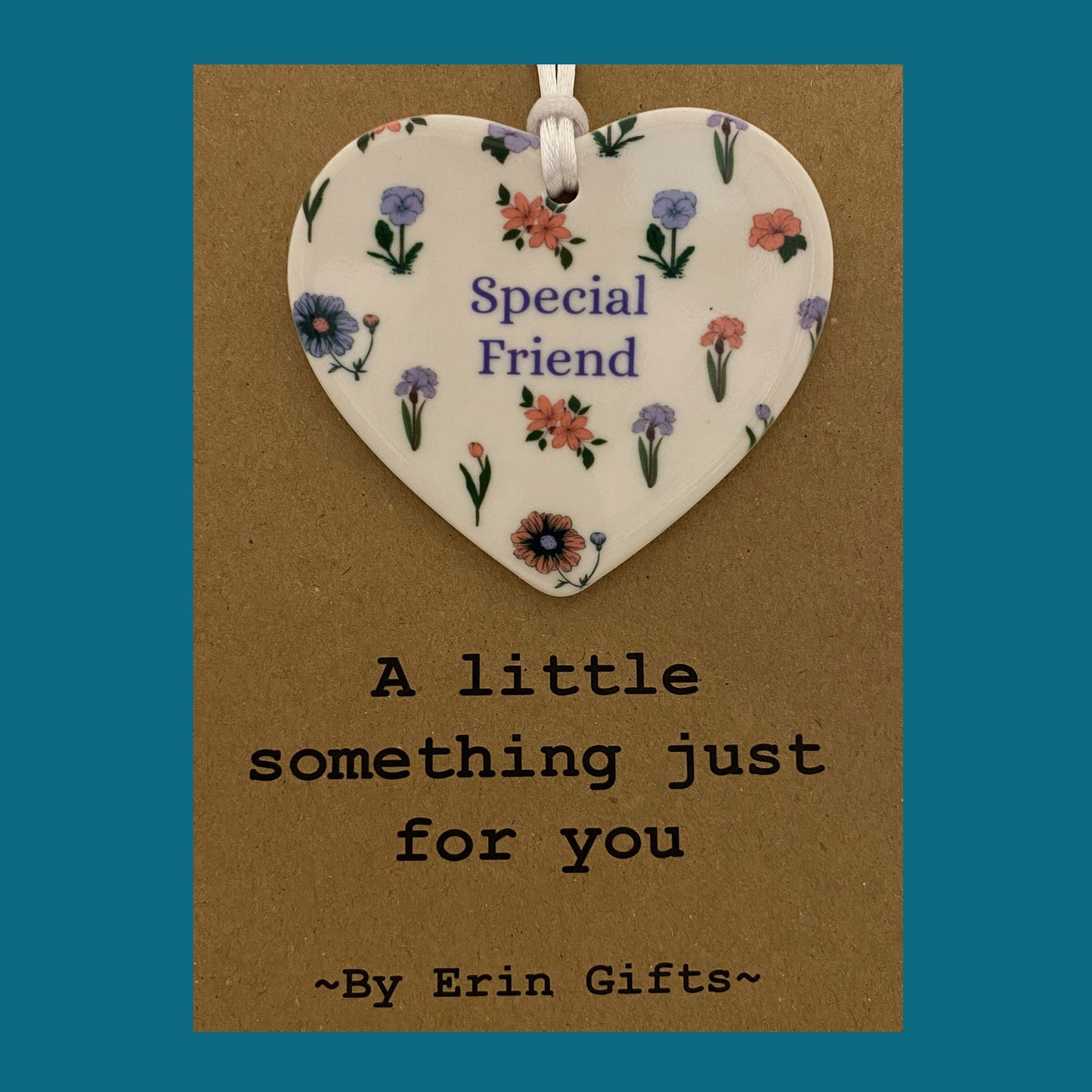 Special Friend -  A Little Something Card and Ceramic Keepsake gift