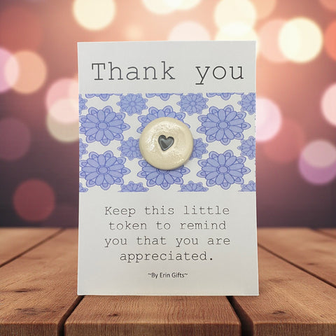 Thank You  Ceramic Wish Token and Card