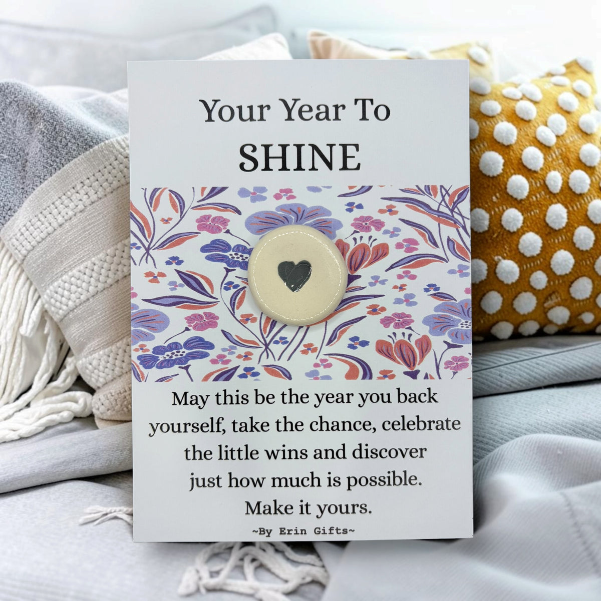 ' Your Year to Shine ' Ceramic Wish Token and Card