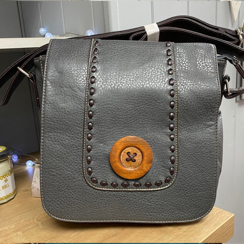 Button Handbag with stitch detail