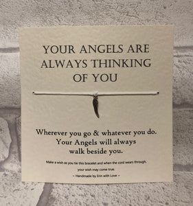 Angels - Your Angels Are Always...  Wish Bracelet