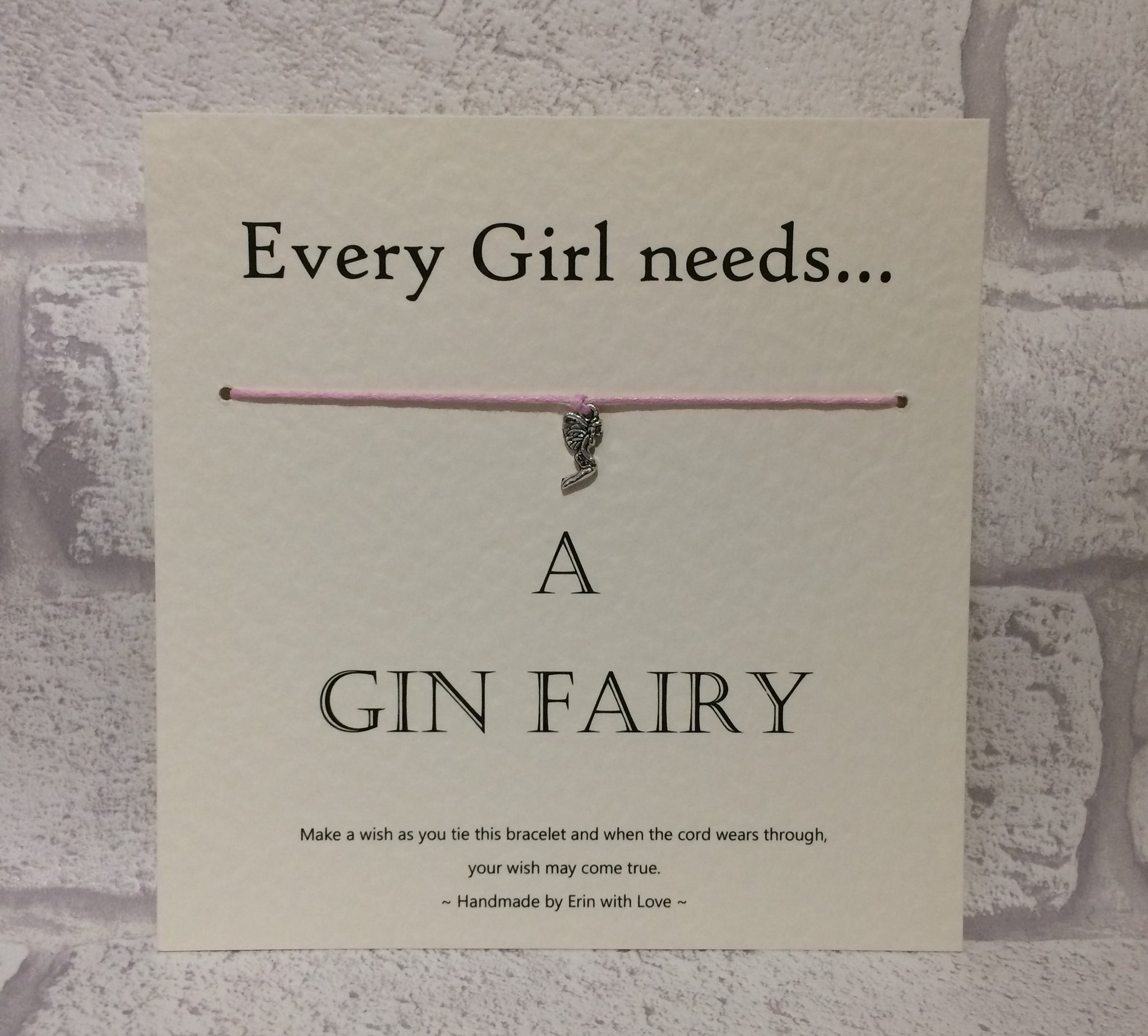 Fairy - Every Girl Needs A Gin Fairy  Wish Bracelet