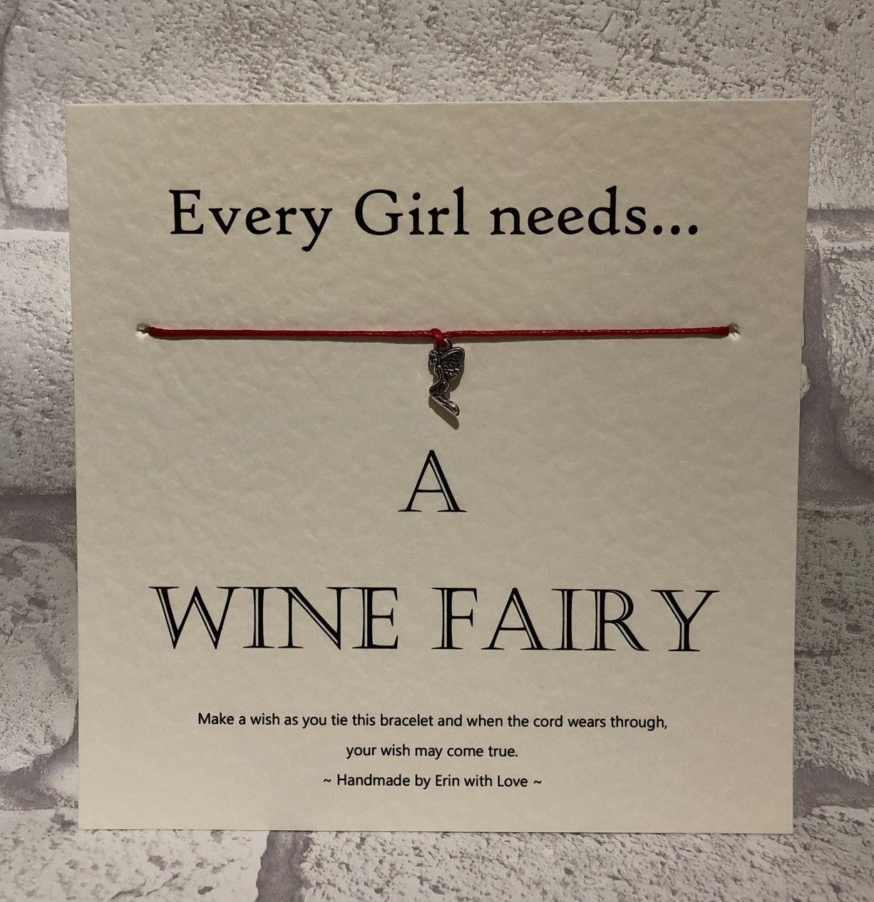 Fairy - Every Girl Needs A Wine Fairy  Wish Bracelet