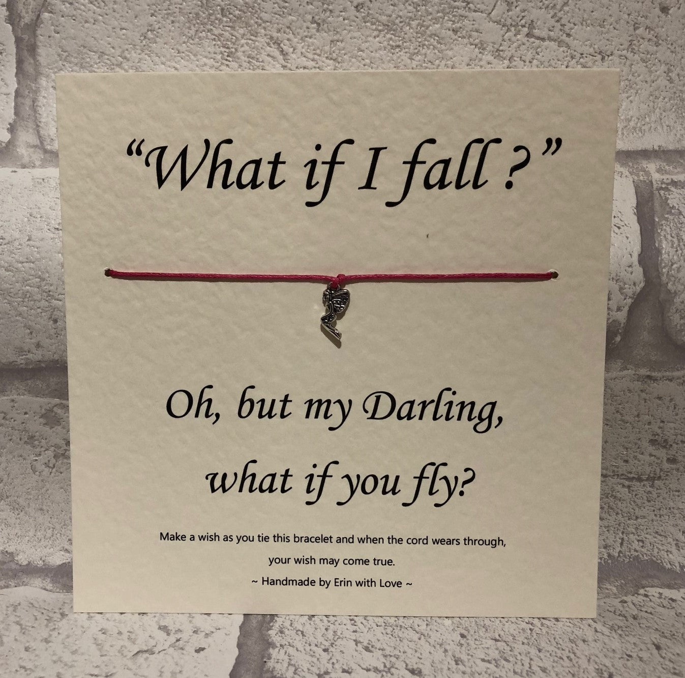 Fairy - What If I Fall?...  Wish Bracelet