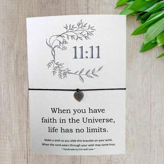 11:11  Wish Bracelet Message Card & Envelope