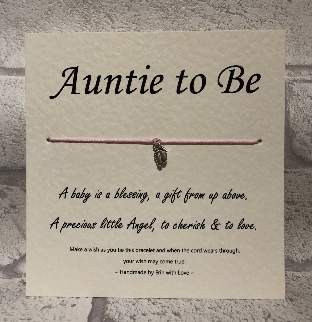 B - Auntie To Be  Wish Bracelet