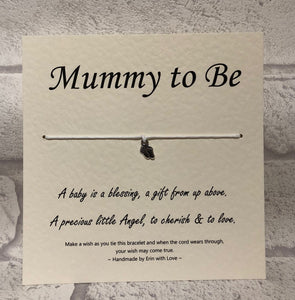B - Mummy To Be (White Bracelet)  Wish Bracelet