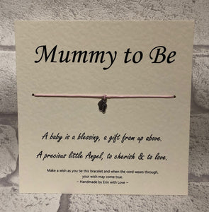 B - Mummy To Be (Pink Bracelet)  Wish Bracelet