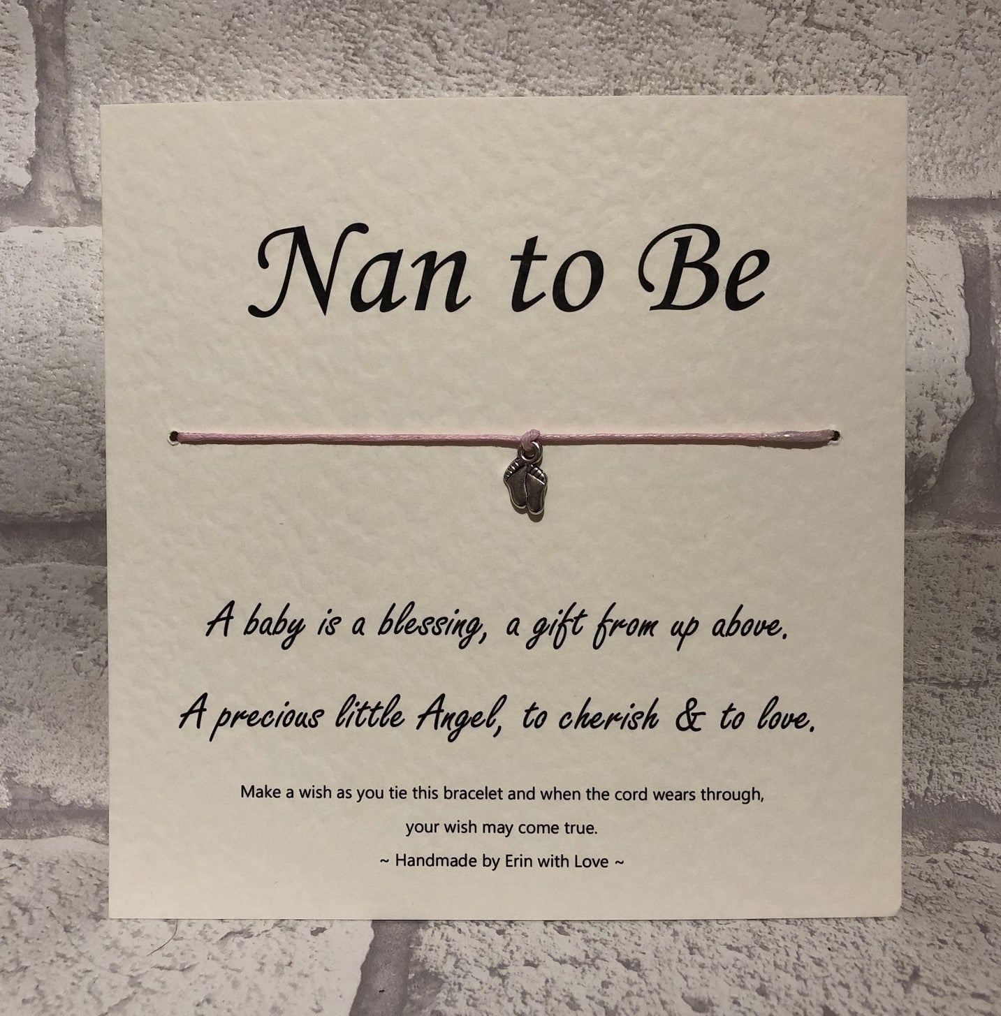 B - Nan To Be  (White) Wish Bracelet