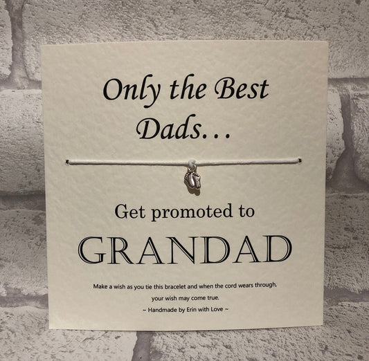 B - Only The Best Dads...  Wish Bracelet