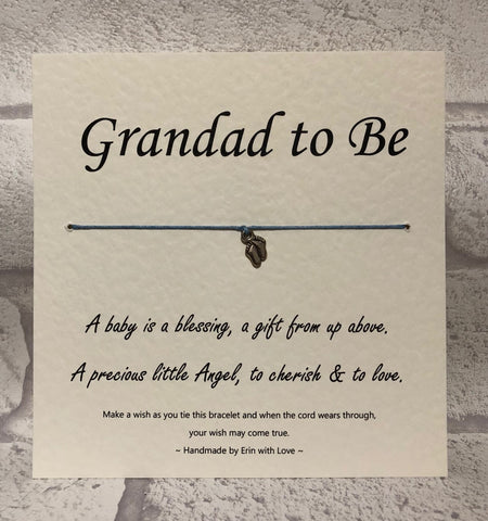 B - Grandad To Be  Wish Bracelet
