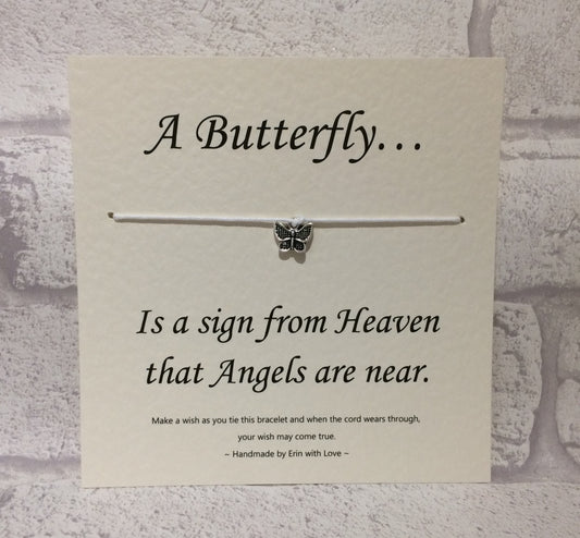 A Butterfly Is A Sign...   Wish Bracelet