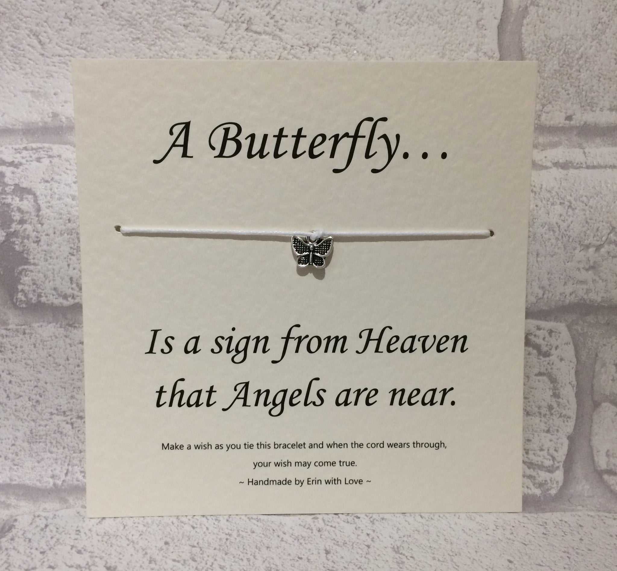 A Butterfly Is A Sign...   Wish Bracelet