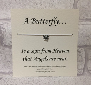 A Butterfly Is A Sign...   Wish Bracelet