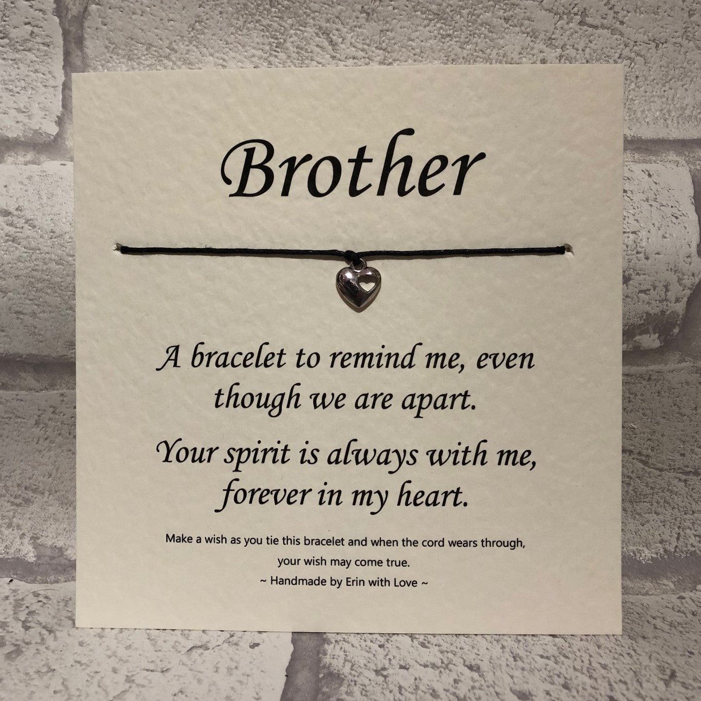 Brother, Your Spirit...   Wish Bracelet