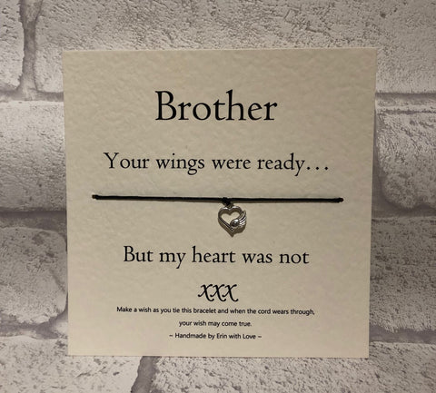 Brother, Your Wings Were Ready...   Wish Bracelet