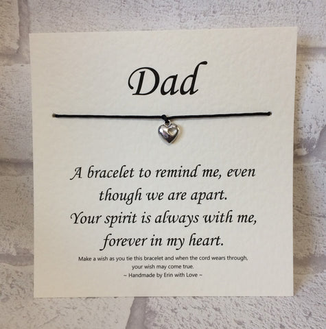 Dad, Your Spirit...   Wish Bracelet