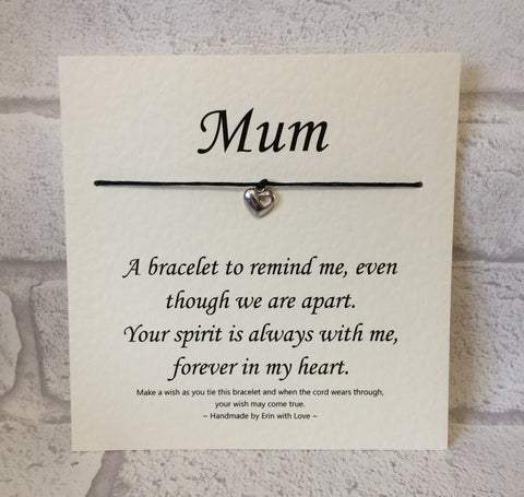 Mum, Your Spirit...   Wish Bracelet