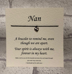 Nan, Your Spirit....  Wish Bracelet