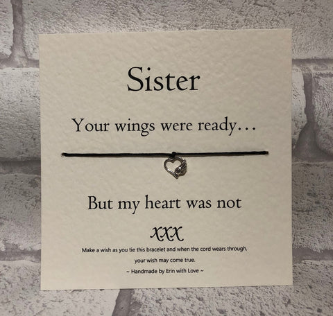 Sister, Your Wings Were Ready....  Wish Bracelet