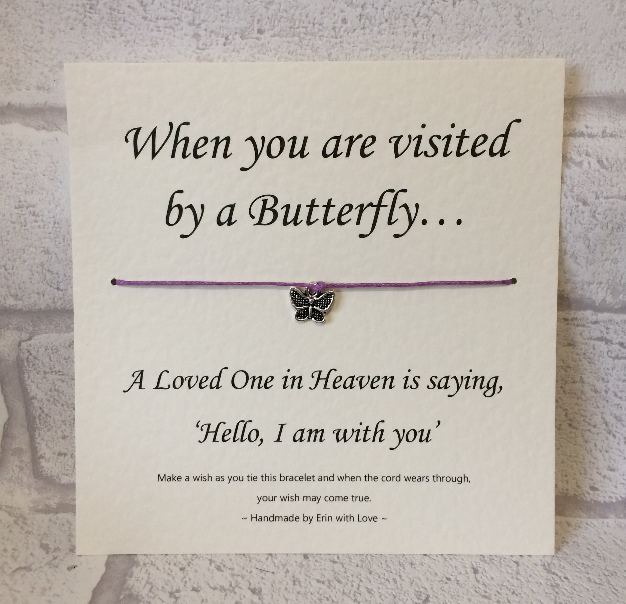 When You Are Visited By A Butterfly Wish Bracelet