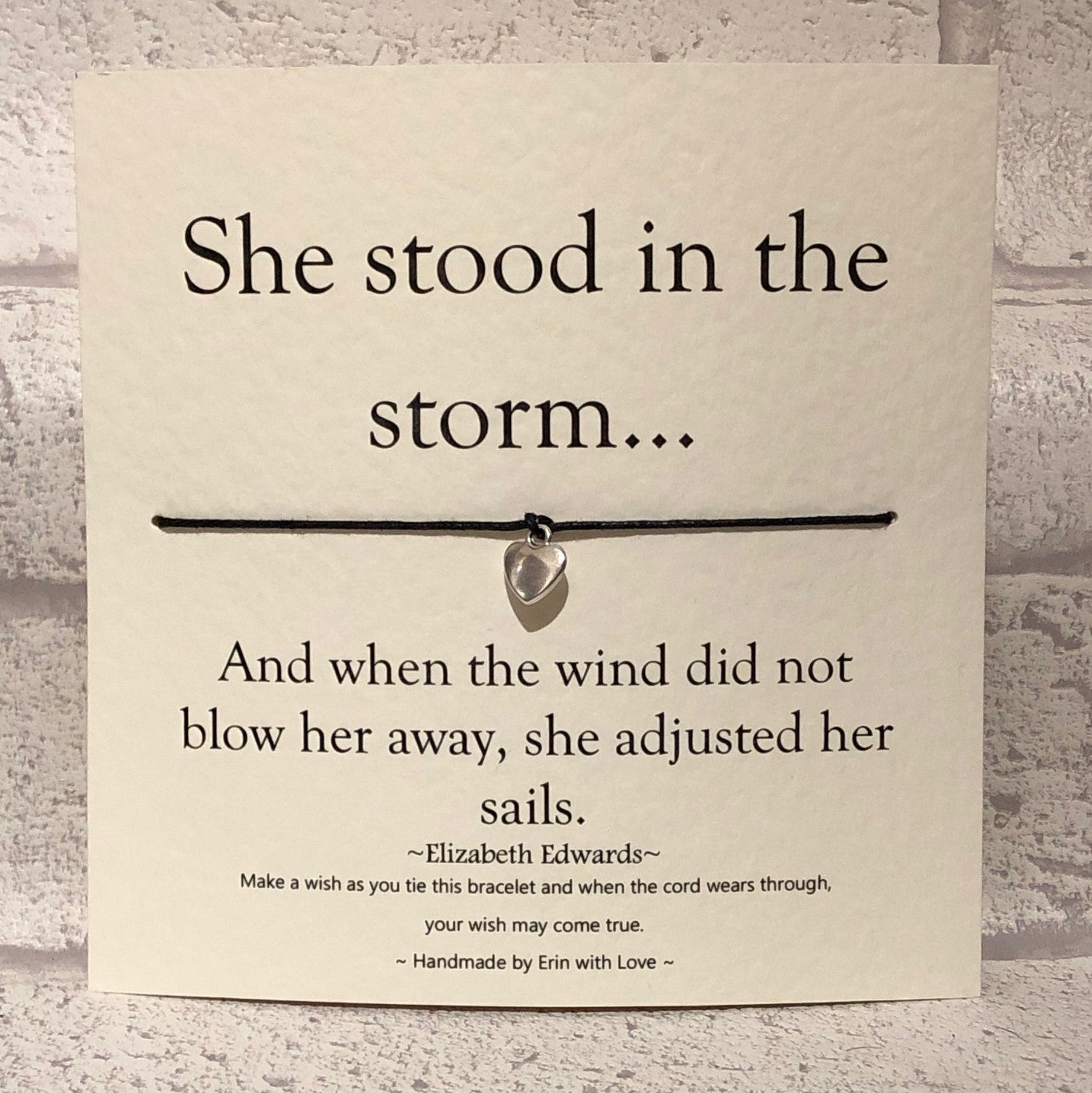 She Stood In The Storm...  Wish Bracelet