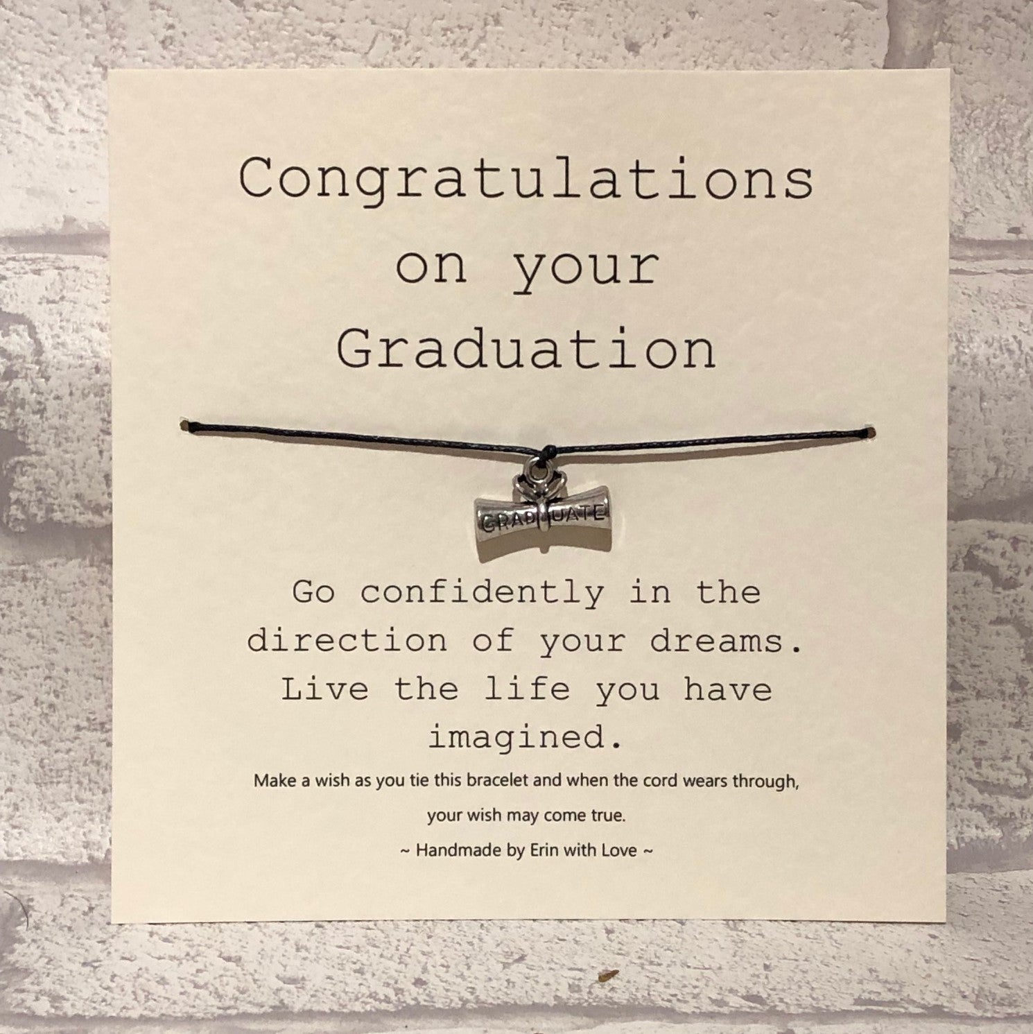 Congratulations On Your Graduation...  Wish Bracelet