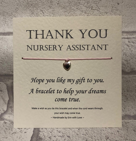 Thankyou Nursery Assistant...  Wish Bracelet