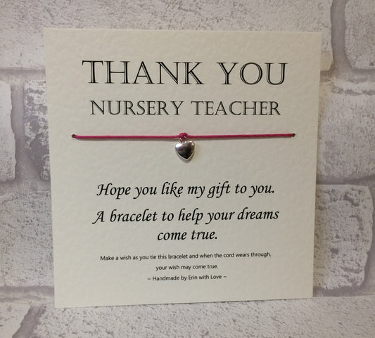 Thankyou Nursery Teacher...  Wish Bracelet