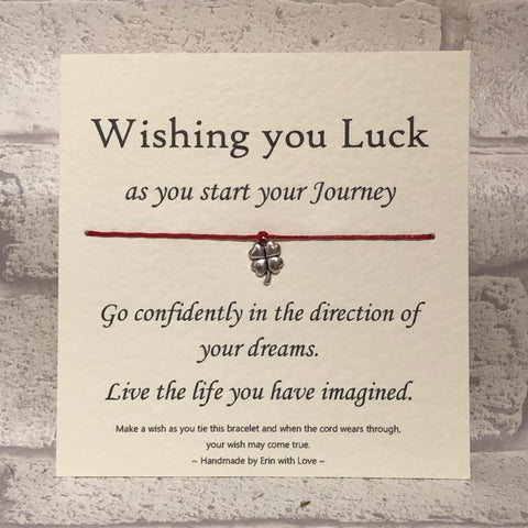 Good Luck On Your Journey....  Wish Bracelet